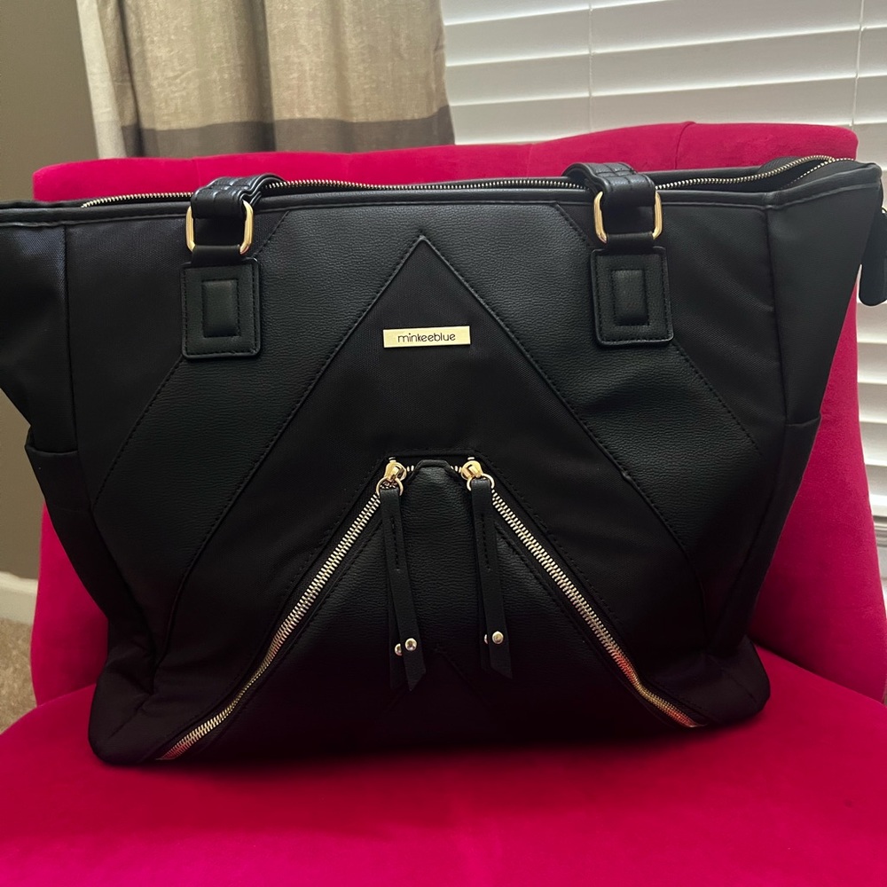 Minkeeblue “Madison” Black Tote Bag